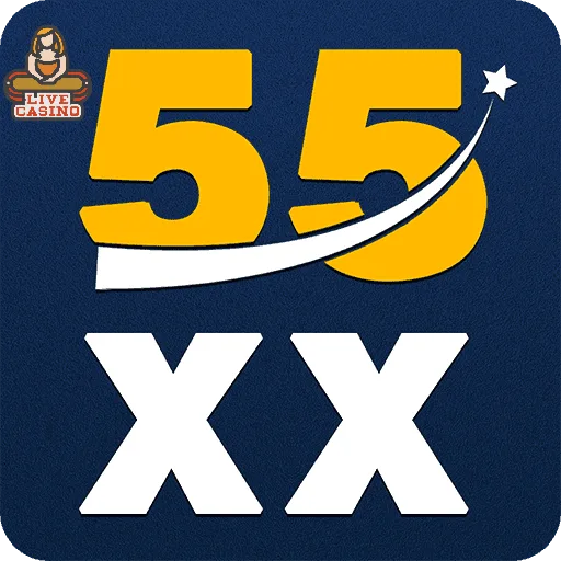 Imagem mostrando o cassino ao vivo da 55xx com dealers reais conduzindo jogos de mesa