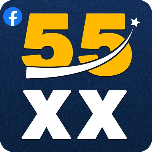Imagem promovendo a página oficial da 55xx no Facebook