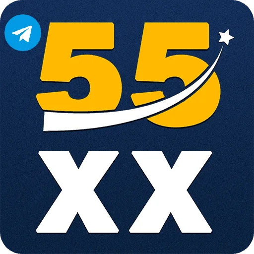 Imagem promovendo o canal oficial da 55xx no Telegram